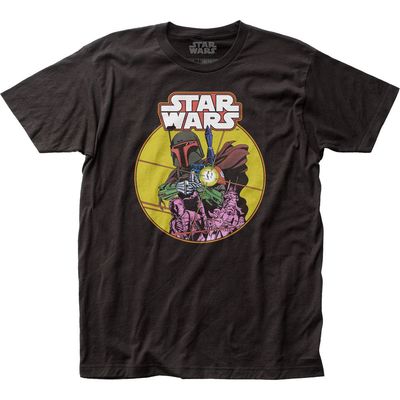 Star Wars Boba Fett Comic Mens T Shirt Black Retro Pop Classics