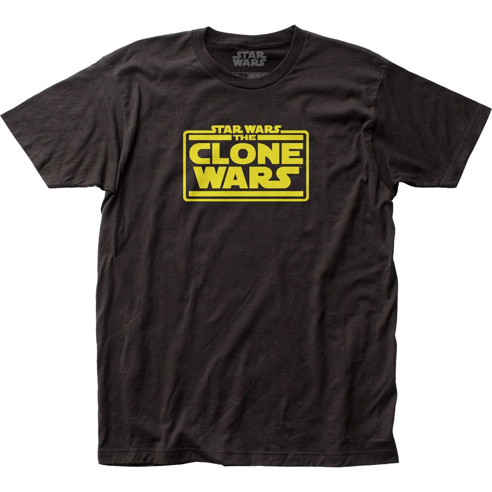 Star Wars Clone Wars Logo Mens T Shirt Black Retro Pop Classics