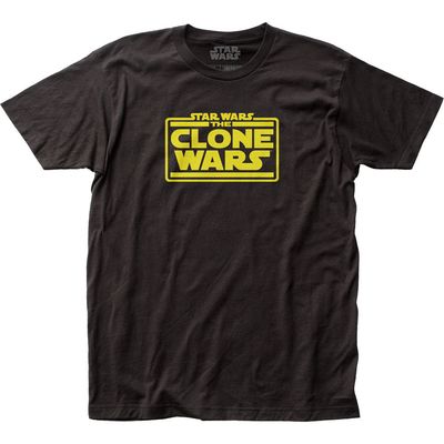 Star Wars Clone Wars Logo Mens T Shirt Black Retro Pop Classics