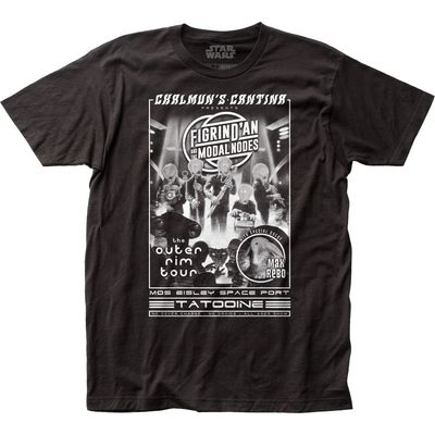 Star Wars Chalmuns Cantina Mens T Shirt Black Retro Pop Classics