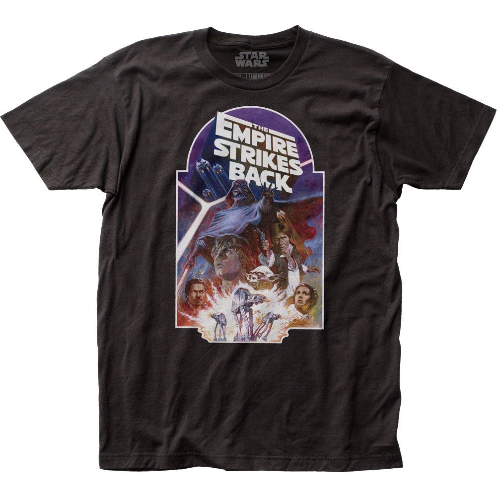Star Wars ESB Cartouche Mens T Shirt Black Retro Pop Classics