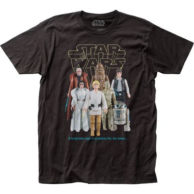 Star Wars Good Guys Action Figures Mens T Shirt Black Retro Pop Classics