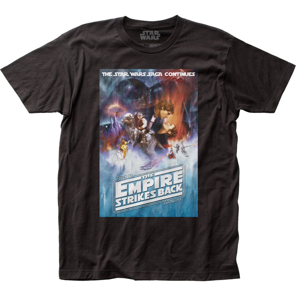 Star Wars ESB Mens T Shirt Black Retro Pop Classics