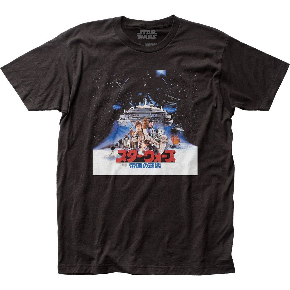 Star Wars Japanese Vinyl Album Star Wars The Empire Strikes Back Mens T Shirt Black Retro Pop Classics