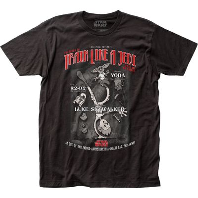 Star Wars Jedi Training Mens T Shirt Black Retro Pop Classics