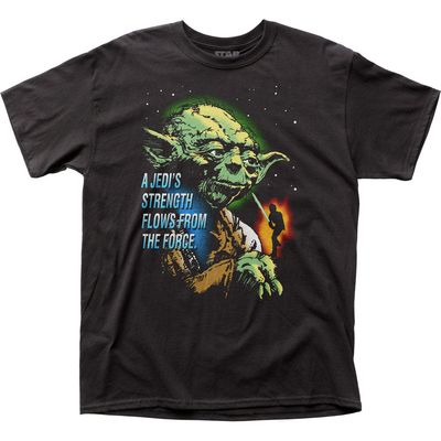 Star Wars Jedis Strength Mens T Shirt Black Retro Pop Classics