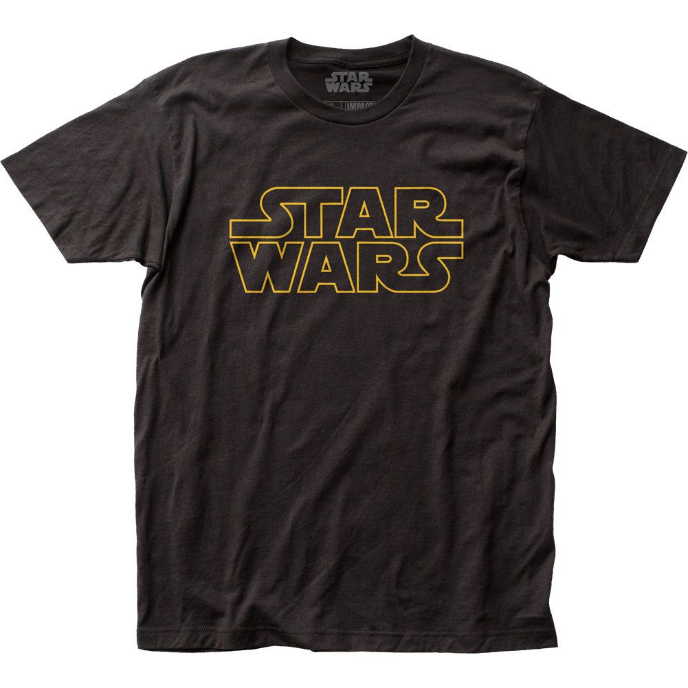 Star Wars Logo Mens T Shirt Black Retro Pop Classics