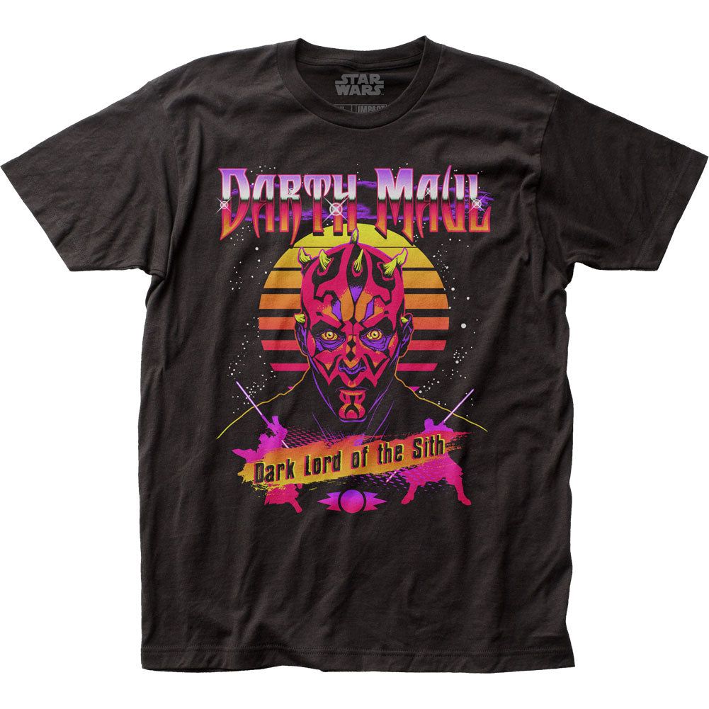 Star Wars Neon Darth Maul Mens T Shirt Black Retro Pop Classics