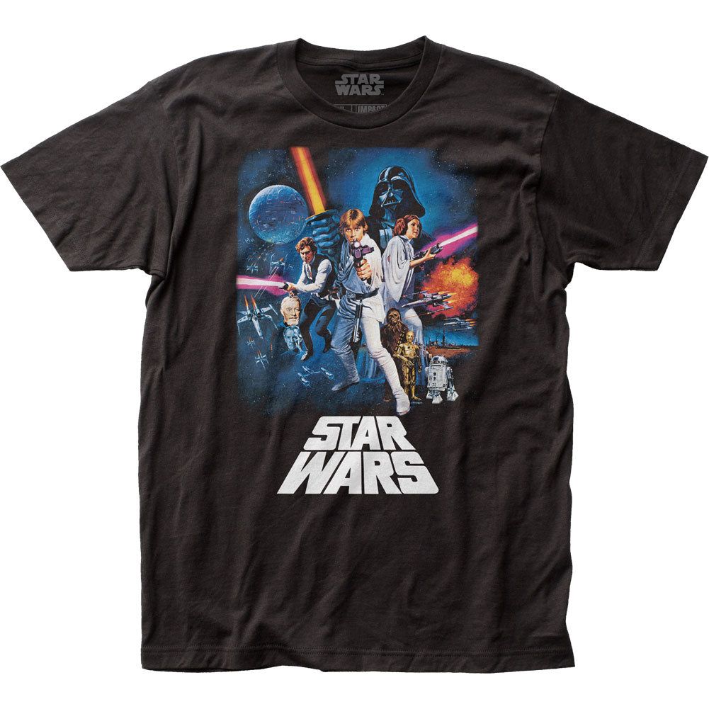 Star Wars New Hope Poster Mens T Shirt Black Retro Pop Classics