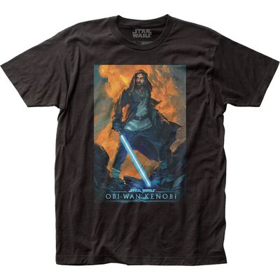Star Wars Obi-Wan Kenobi Painting Mens T Shirt Black Retro Pop Classics