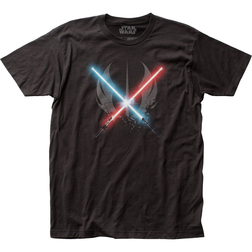 Star Wars Obi-Wan Saber Clash Mens T Shirt Black Retro Pop Classics