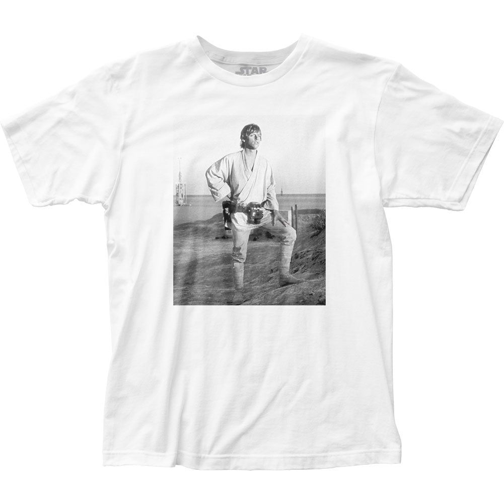 Star Wars Personality Portrait Luke Mens T Shirt White Retro Pop Classics