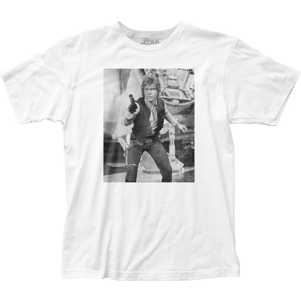 Star Wars Personality Portrait Han Solo Mens T Shirt White Retro Pop Classics