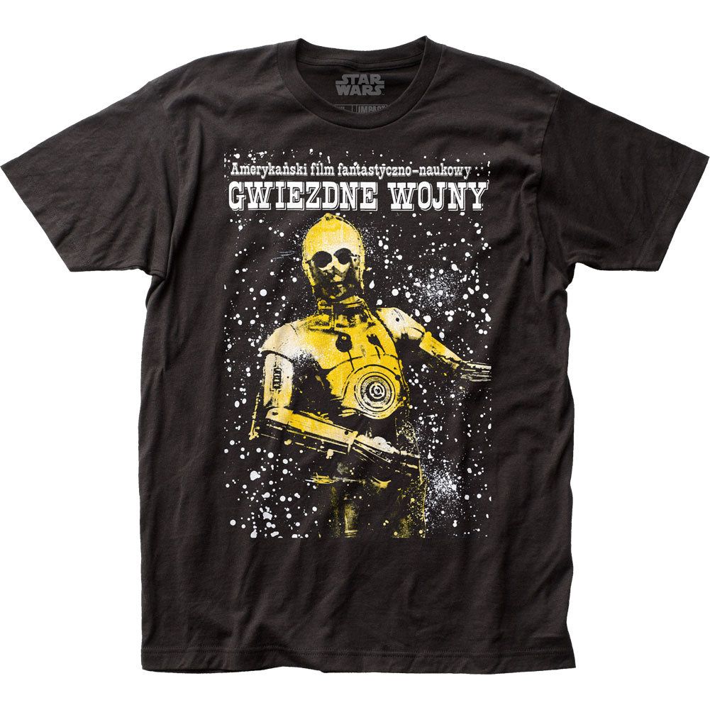 Star Wars Polish Poster Mens T Shirt Black Retro Pop Classics