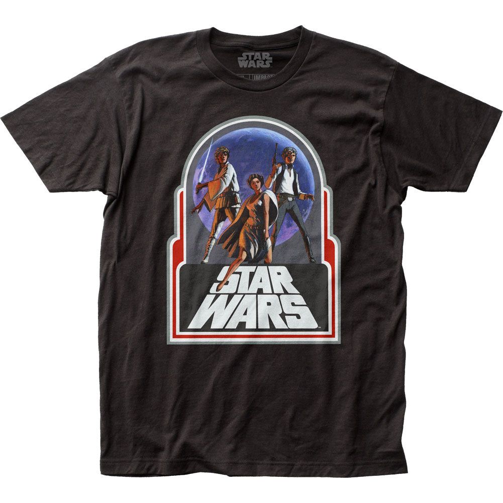Star Wars Retro Trio Mens T Shirt Black Retro Pop Classics