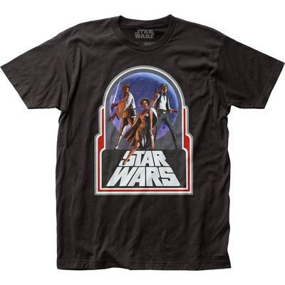 Star Wars Retro Trio Mens T Shirt Black Retro Pop Classics