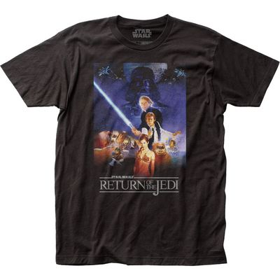 Star Wars ROTJ Poster Mens T Shirt Black Retro Pop Classics
