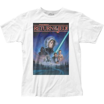 Star Wars Star Wars Ep VI Poster Mens T Shirt White Retro Pop Classics