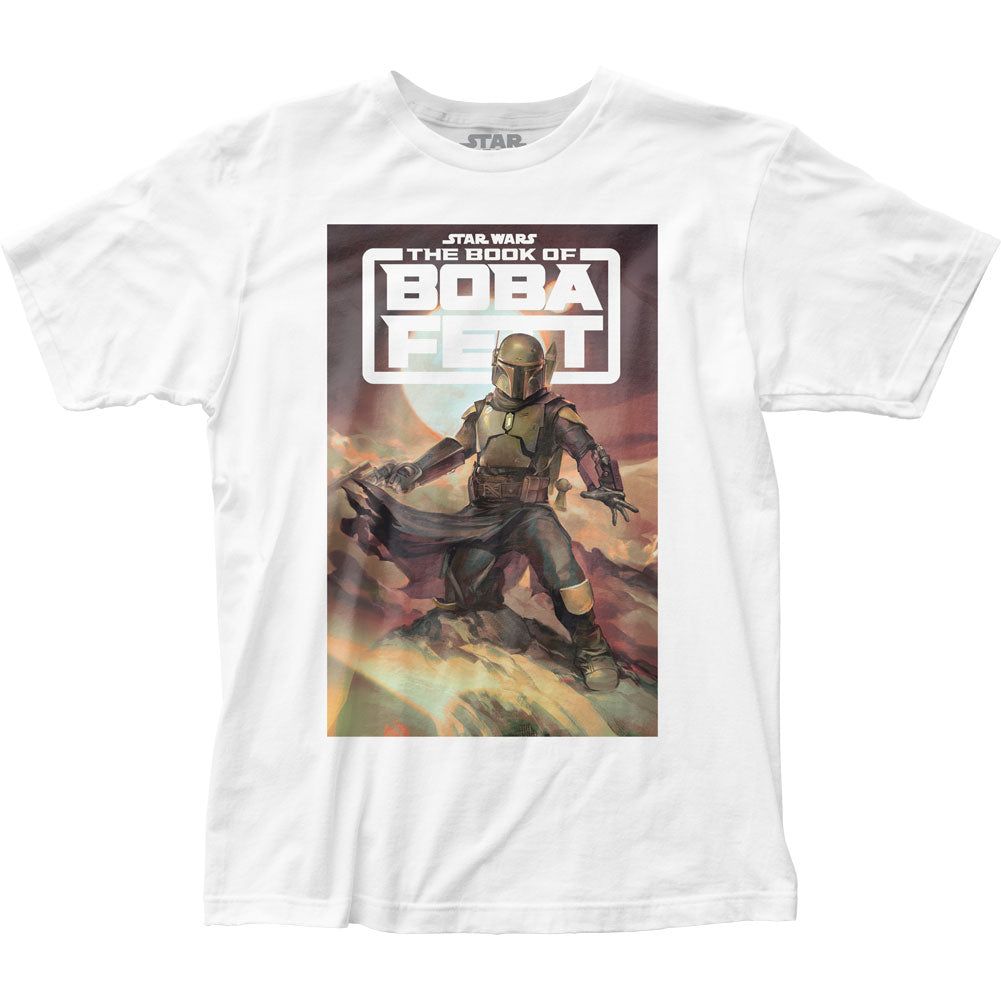 Star Wars The Book of Boba Fett Painting Mens T Shirt White Retro Pop Classics