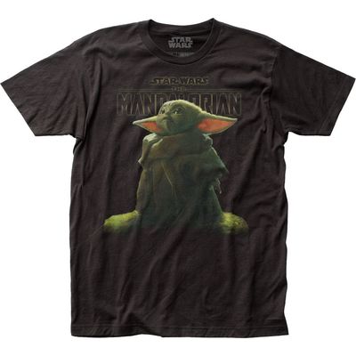 Star Wars The Mandalorian Child Stargaze Mens T Shirt Black Retro Pop Classics