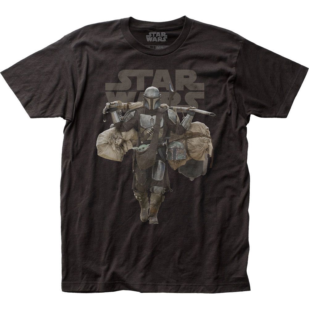 Star Wars The Mandalorian Din Mens T Shirt Black Retro Pop Classics