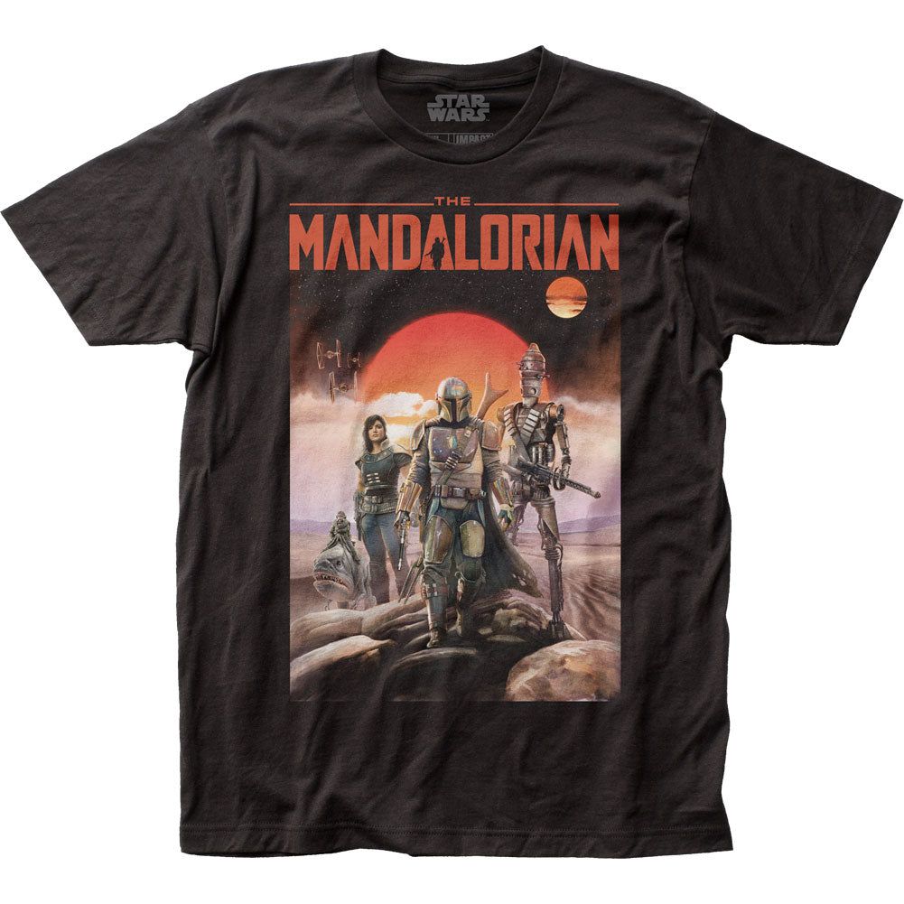 Star Wars The Mandalorian Mandalorian Poster Mens T Shirt Black Retro Pop Classics