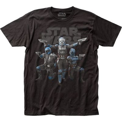 Star Wars The Mandalorian Nite Owls Mens T Shirt Black Retro Pop Classics