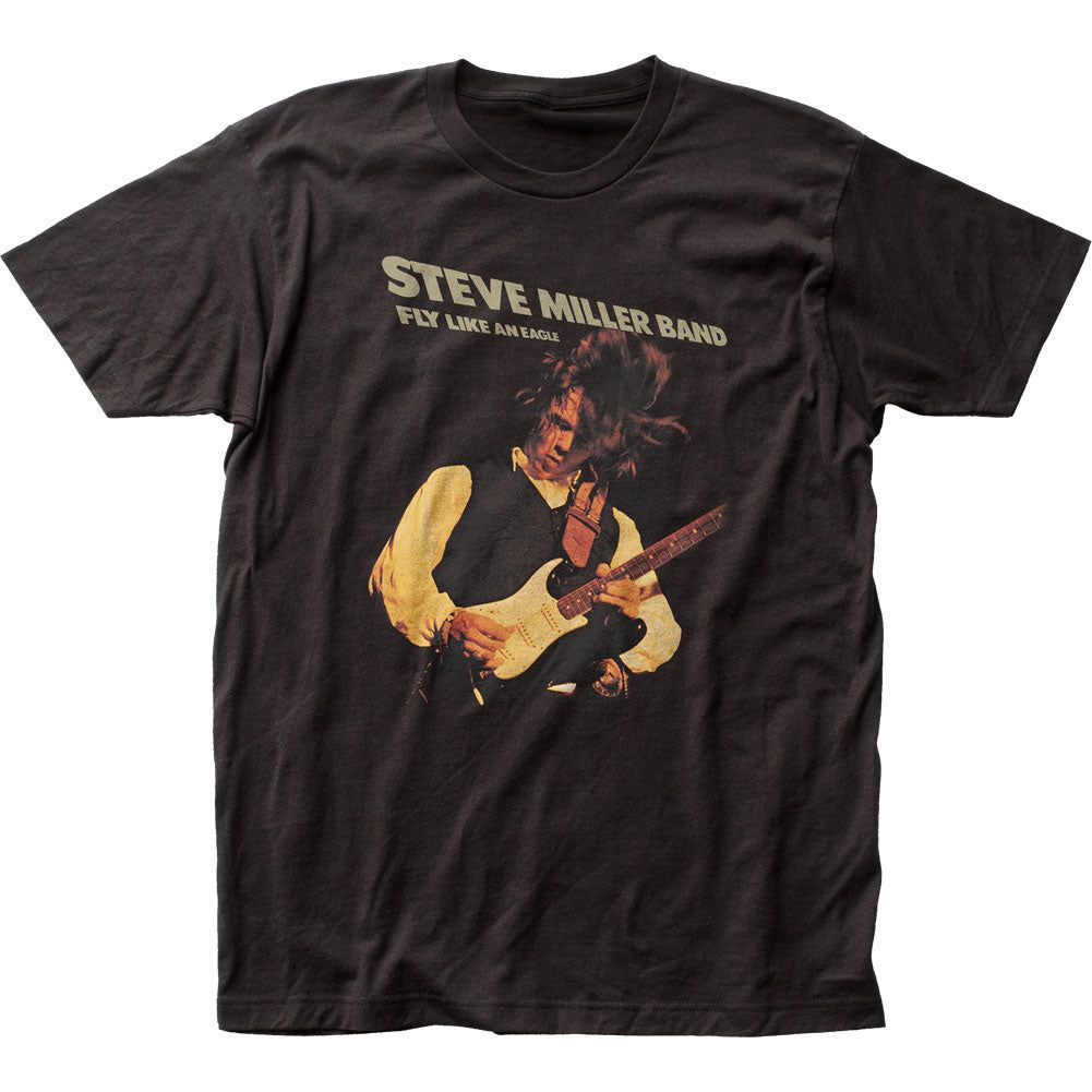 Steve Miller Band Fly Like An Eagle Mens T Shirt Black Retro Pop Classics