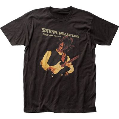 Steve Miller Band Fly Like An Eagle Mens T Shirt Black Retro Pop Classics