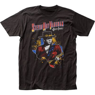 Stevie Ray Vaughan 1984 Mens T Shirt Black Retro Pop Classics