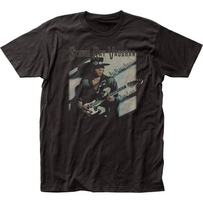 Stevie Ray Vaughan Texas Flood Mens T Shirt Black Retro Pop Classics