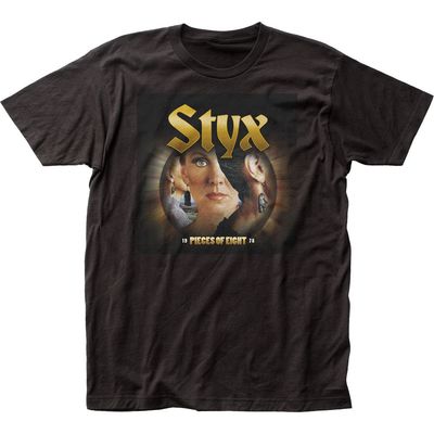 Styx Pieces Of Eight Mens T Shirt Black Retro Pop Classics