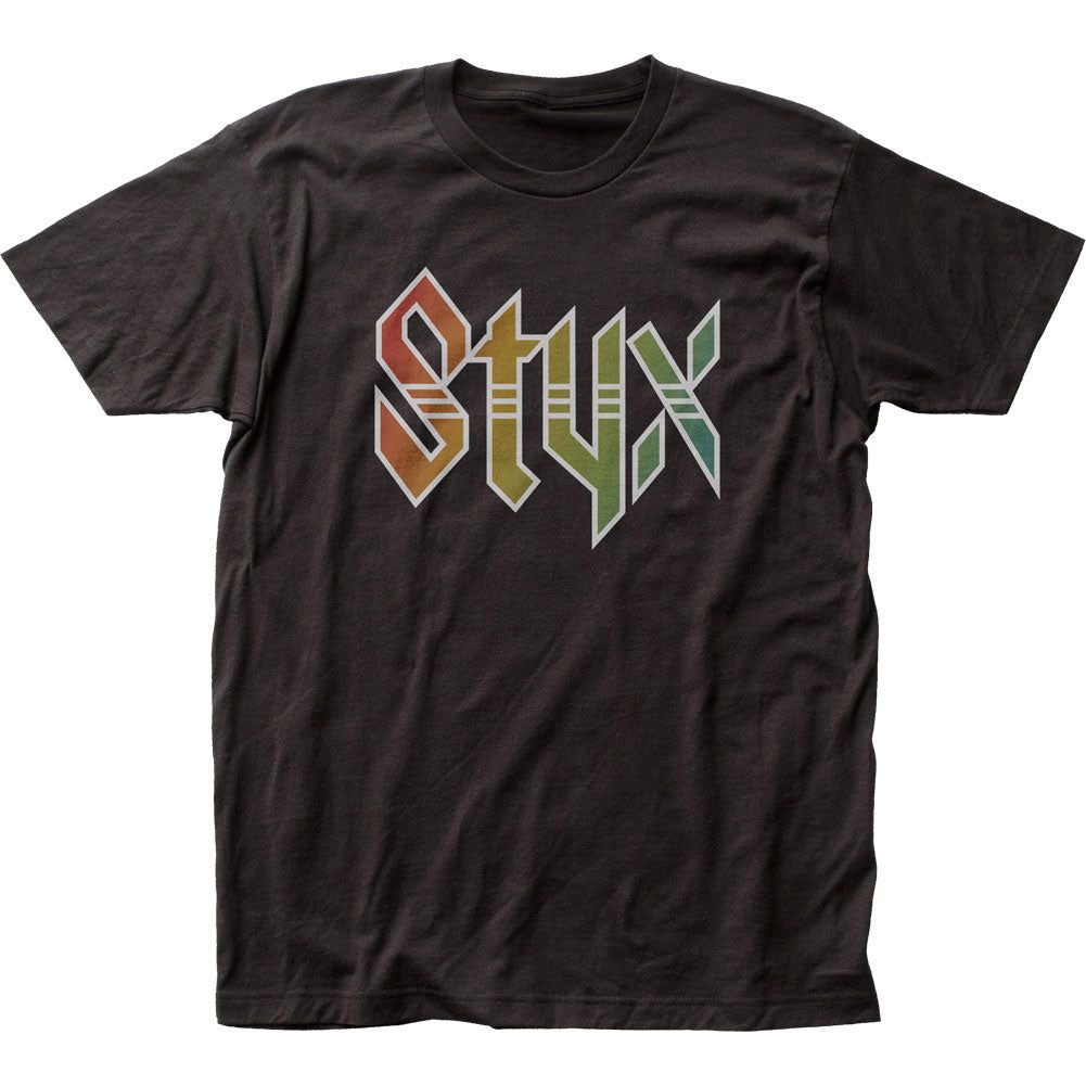 Styx Styx Logo Mens T Shirt Black Retro Pop Classics