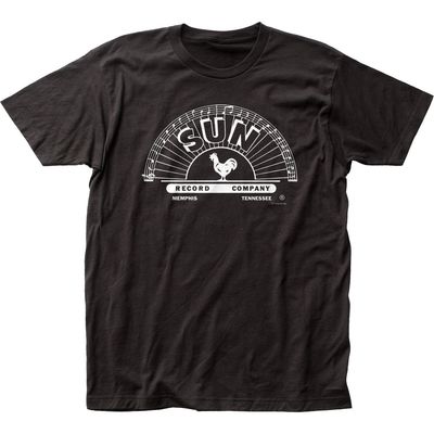 Sun Records B&amp;W Logo Mens T Shirt Black Retro Pop Classics