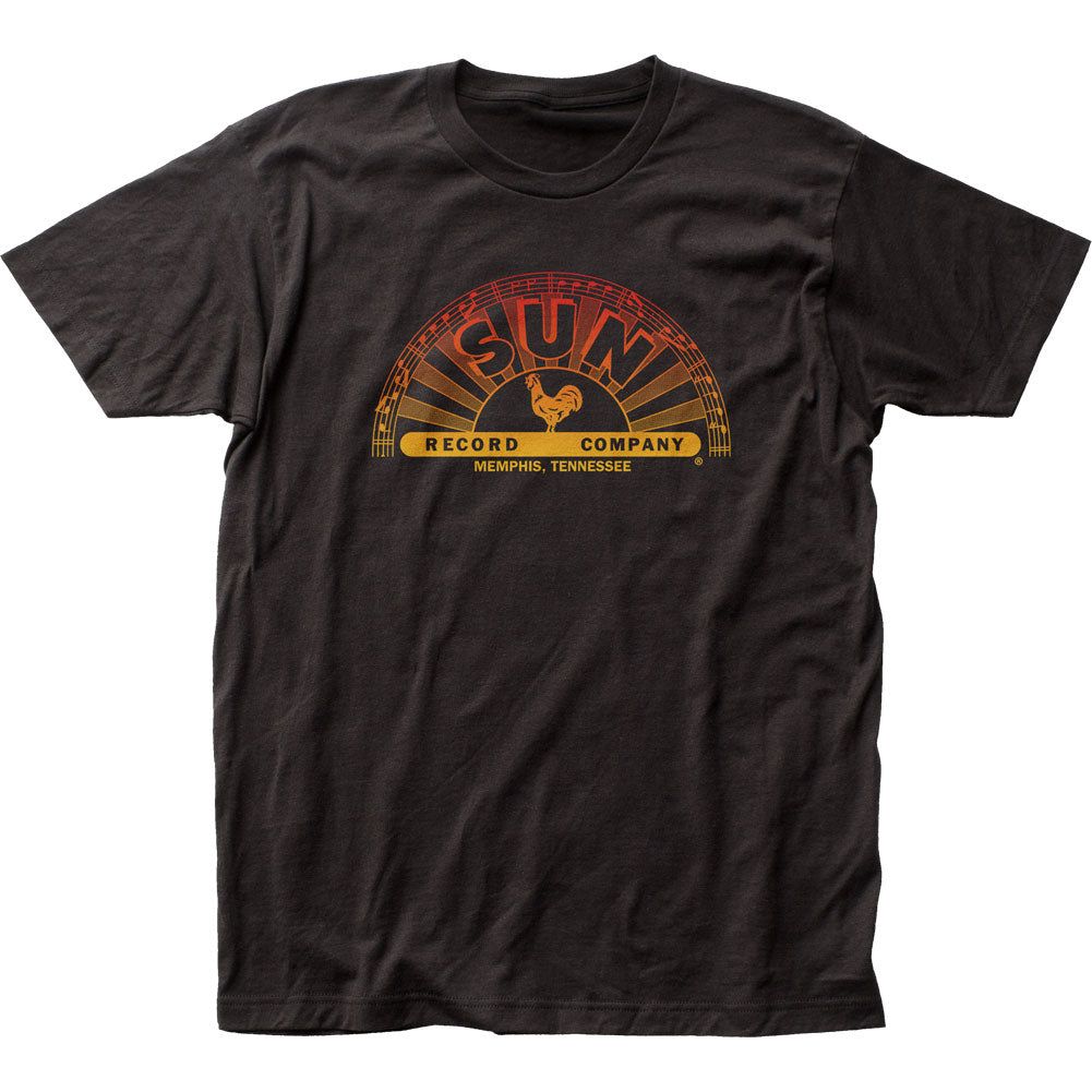 Sun Records Gradient Logo Mens T Shirt Black Retro Pop Classics