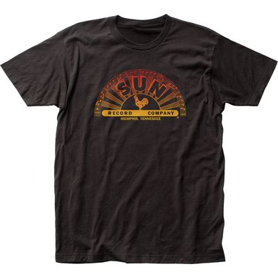 Sun Records Gradient Logo Mens T Shirt Black Retro Pop Classics