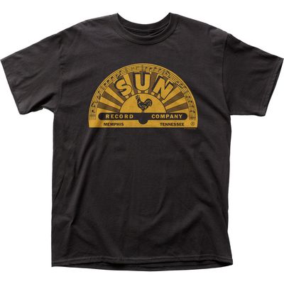 Sun Records Memphis Logo Mens T Shirt Black Retro Pop Classics
