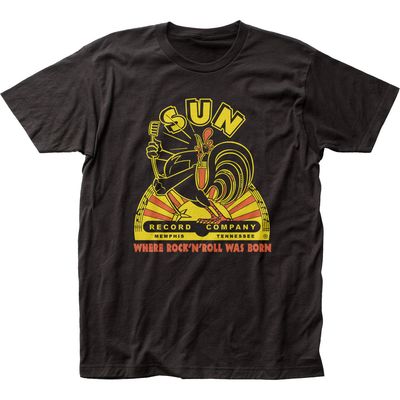 Sun Records Singing Logo Mens T Shirt Black Retro Pop Classics