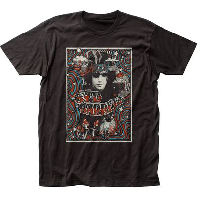Syd Barrett Melty Poster Mens T Shirt Black Retro Pop Classics