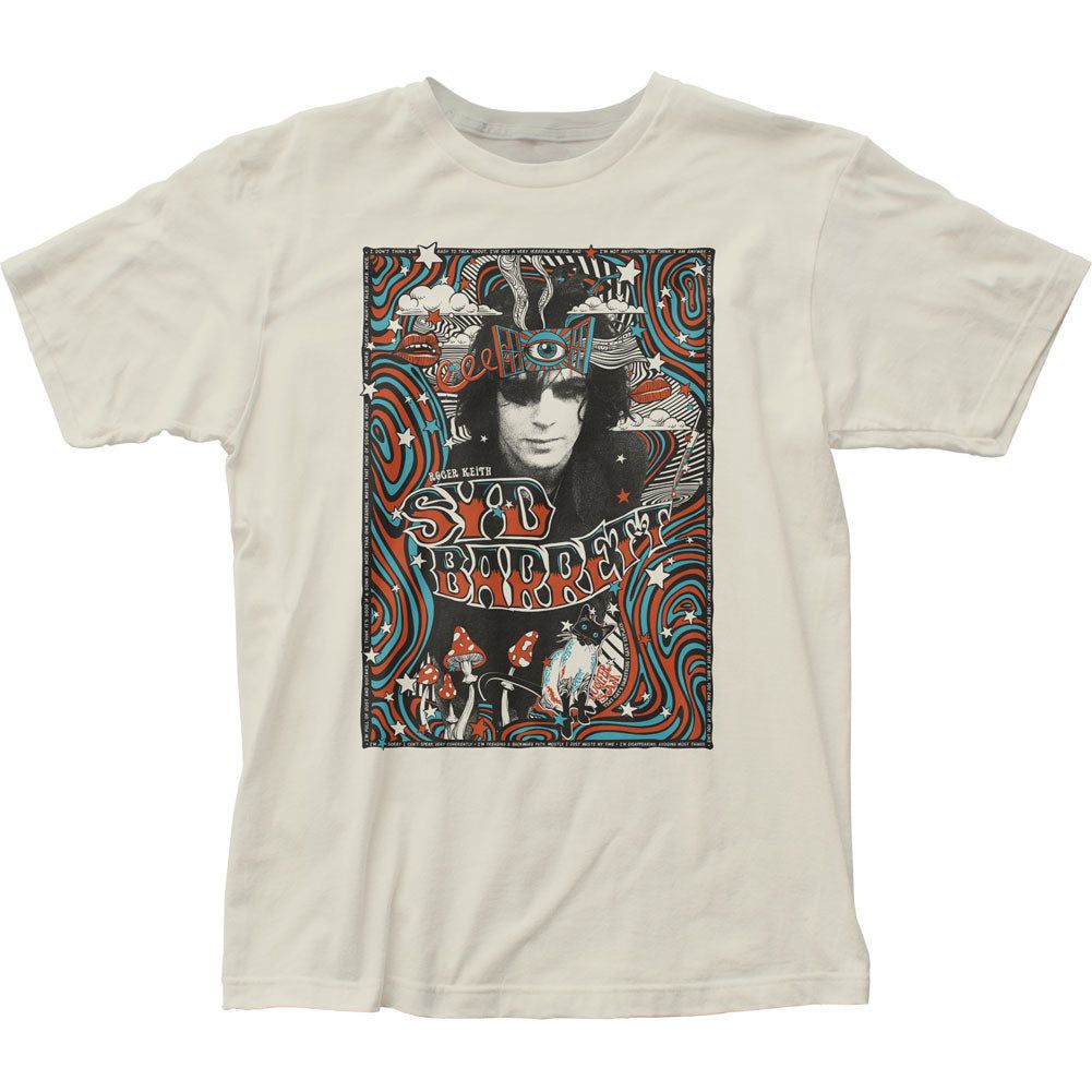 Syd Barrett Melty Poster Mens T Shirt Vintage White Retro Pop Classics