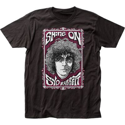 Syd Barrett Swirly Portrait Mens T Shirt Black Retro Pop Classics