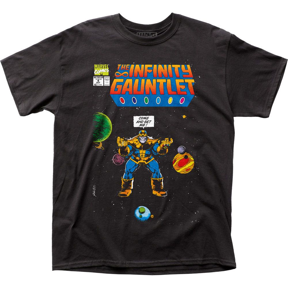 Thanos Come and Get Me Mens T Shirt Black Retro Pop Classics