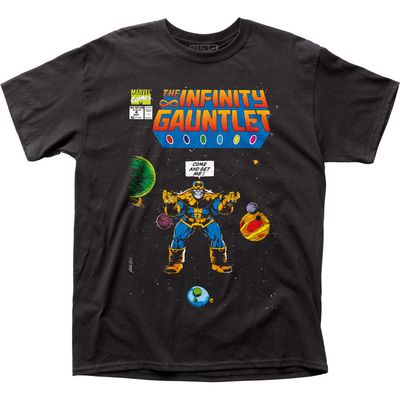 Thanos Come and Get Me Mens T Shirt Black Retro Pop Classics