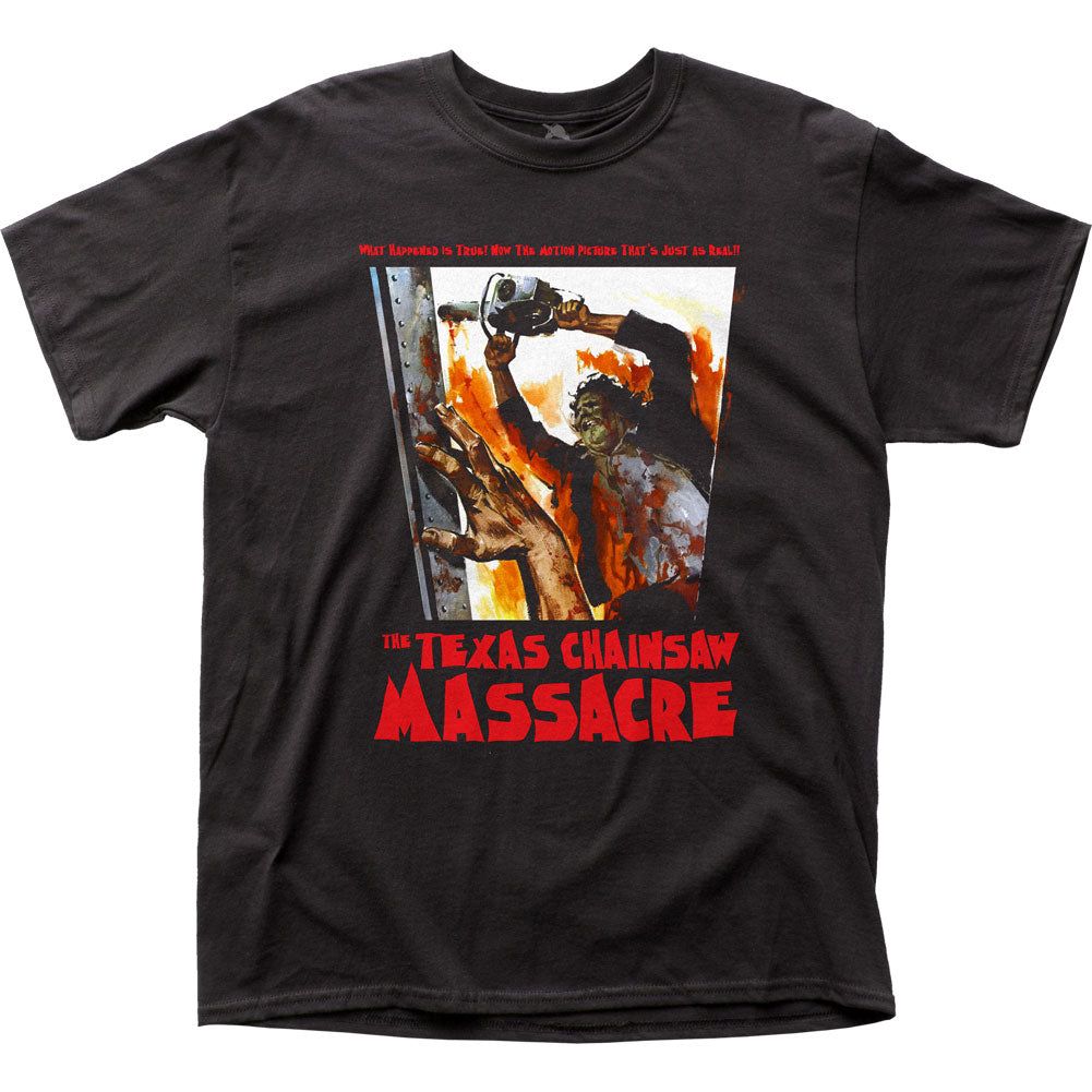 Texas Chainsaw Massacre What Happened is True! Mens T Shirt Black Retro Pop Classics