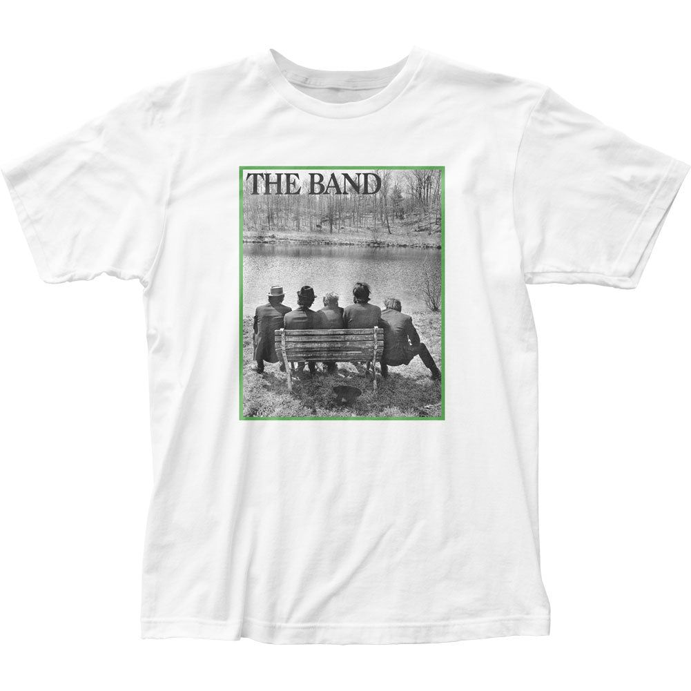 The Band Bench Mens T Shirt White Retro Pop Classics