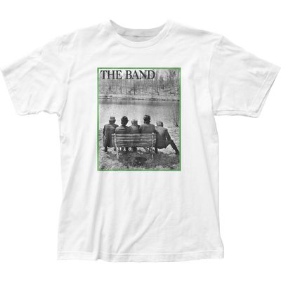 The Band Bench Mens T Shirt White Retro Pop Classics
