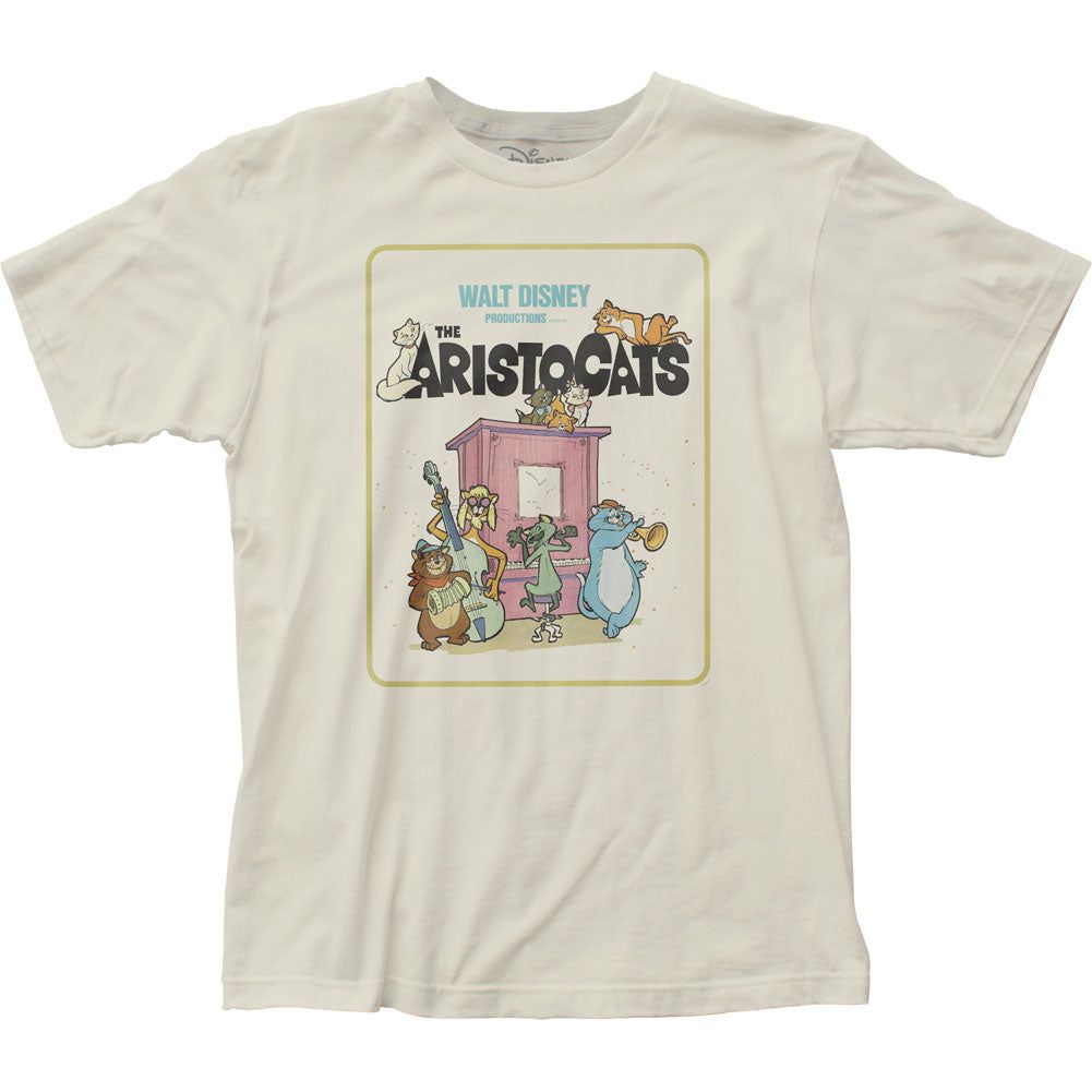 The Aristocats Mens T Shirt Vintage White Retro Pop Classics