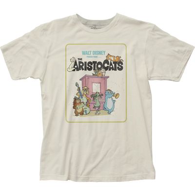 The Aristocats Mens T Shirt Vintage White Retro Pop Classics