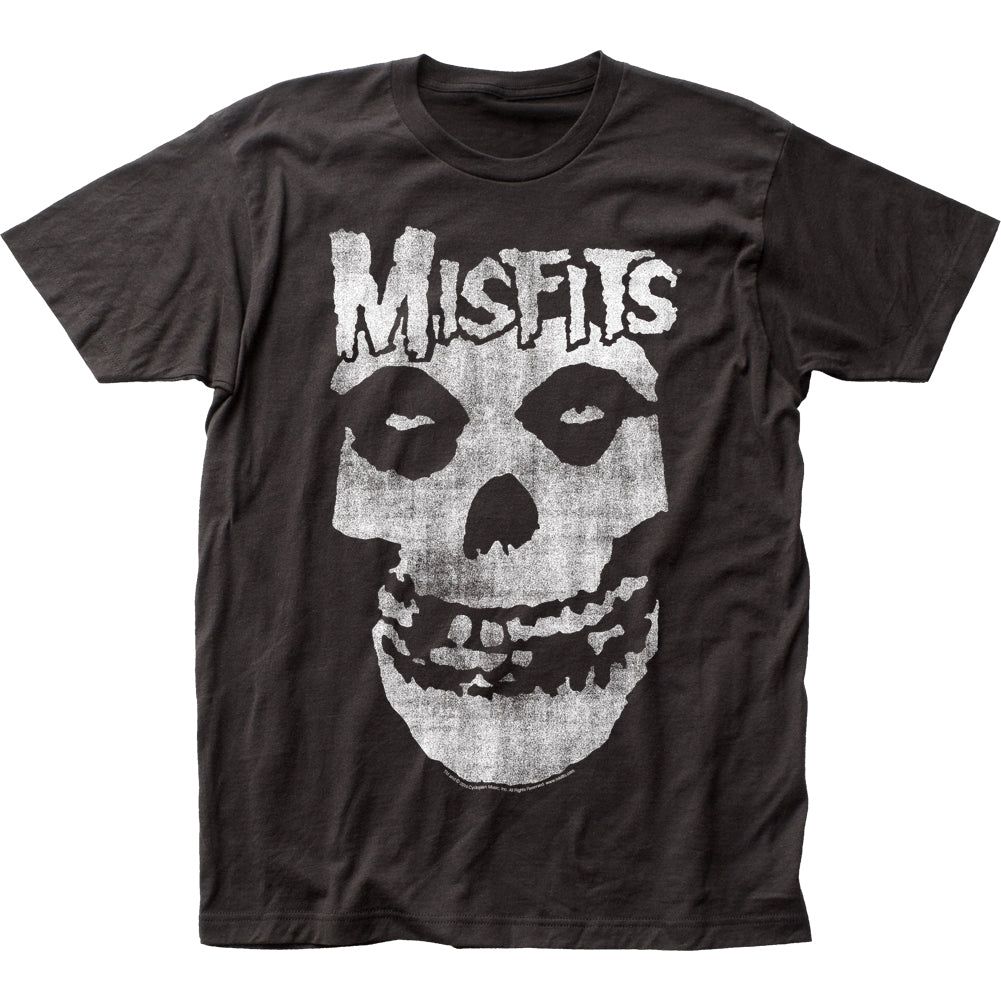 The Misfits Distressed Skull Mens T Shirt Black Retro Pop Classics