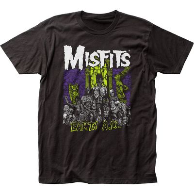 The Misfits Earth A.D. Mens T Shirt Black Retro Pop Classics